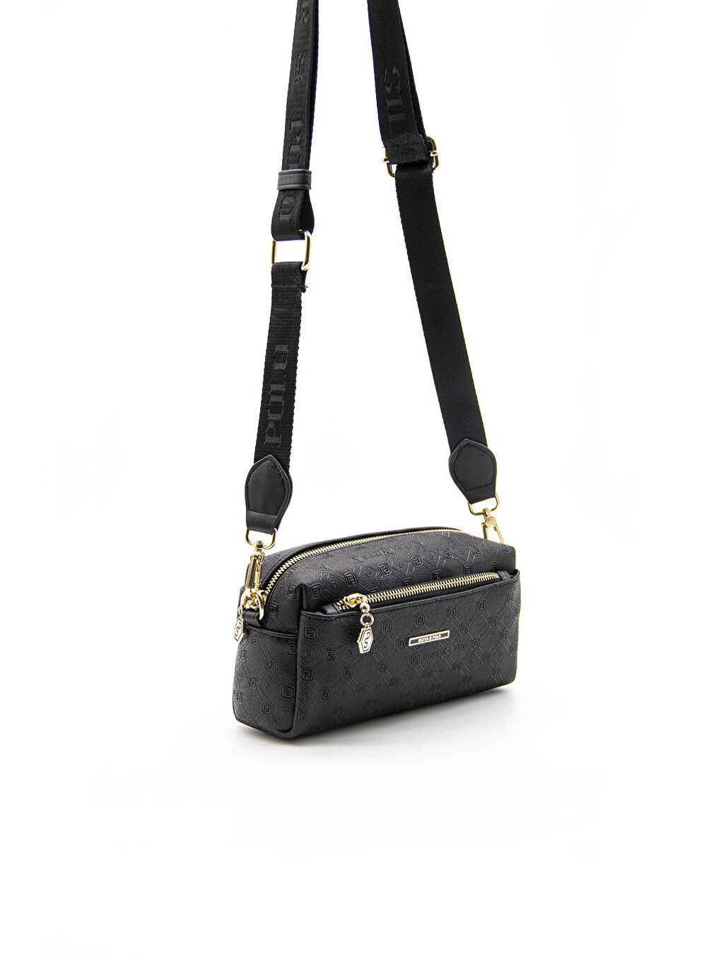 Siyah Kadın Çapraz Çanta 1142-44778 ÇAPRAZ BAYAN ÇANTASI M46 SİYAH-MAT SİYAH-2