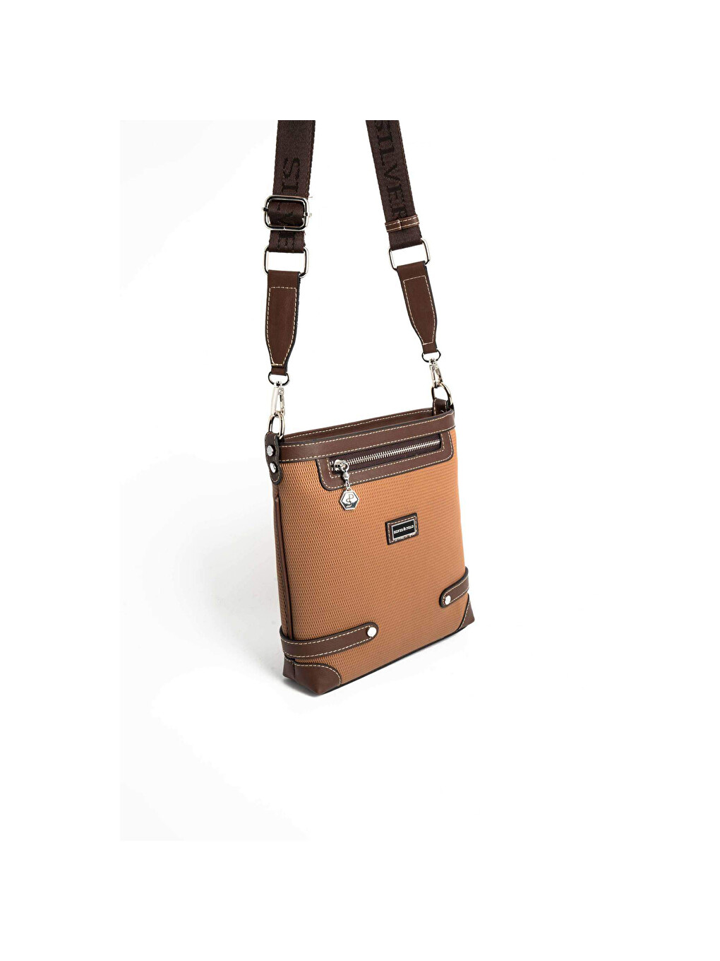 Kahverengi Kadın Çapraz Çanta 1120-45822 SILVER POLO ÇAPRAZ BAYAN ÇANTASI M86 KARAMEL-MAT KAHVE-1