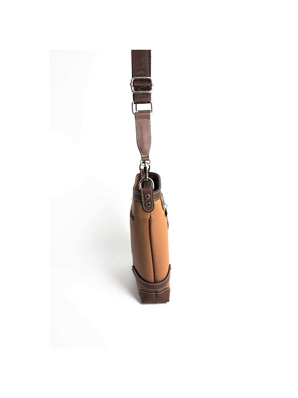 Kahverengi Kadın Çapraz Çanta 1120-45822 SILVER POLO ÇAPRAZ BAYAN ÇANTASI M86 KARAMEL-MAT KAHVE-2