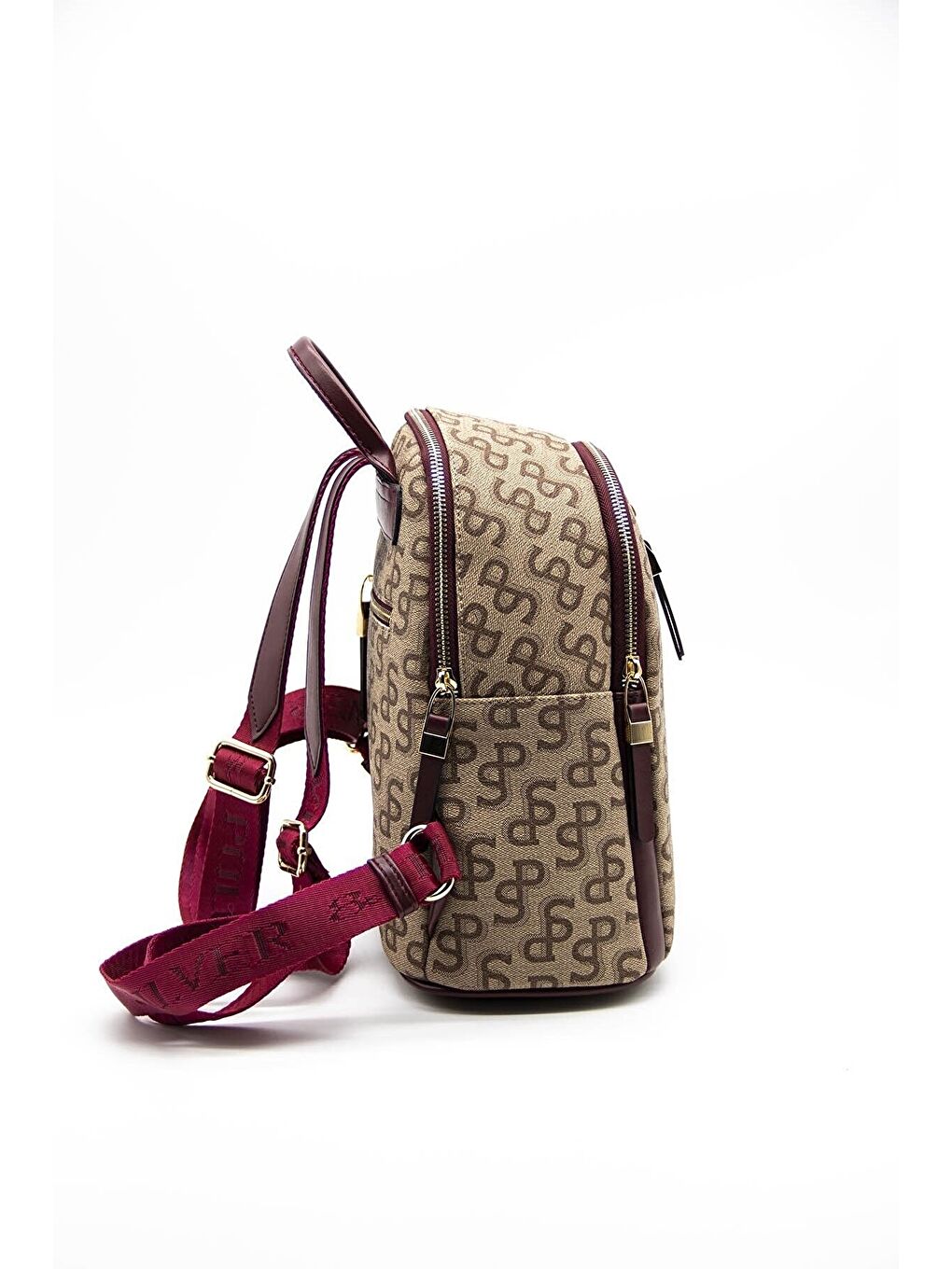 Bej Kadın 901-41098 SIRT ÇANTASI M169 KOYU BEJ-NOVA BORDO-2