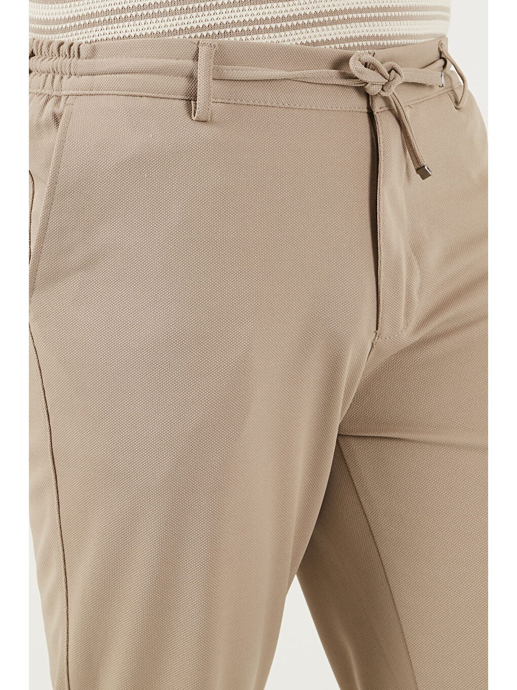 Bej Slim Fit Normal Bel Daralan Paça Pantolon 6843654-5