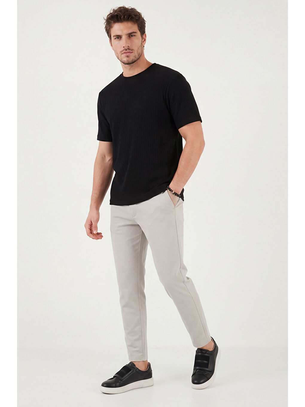 Bej Slim Fit Normal Bel Daralan Paça Pantolon 6843654-2