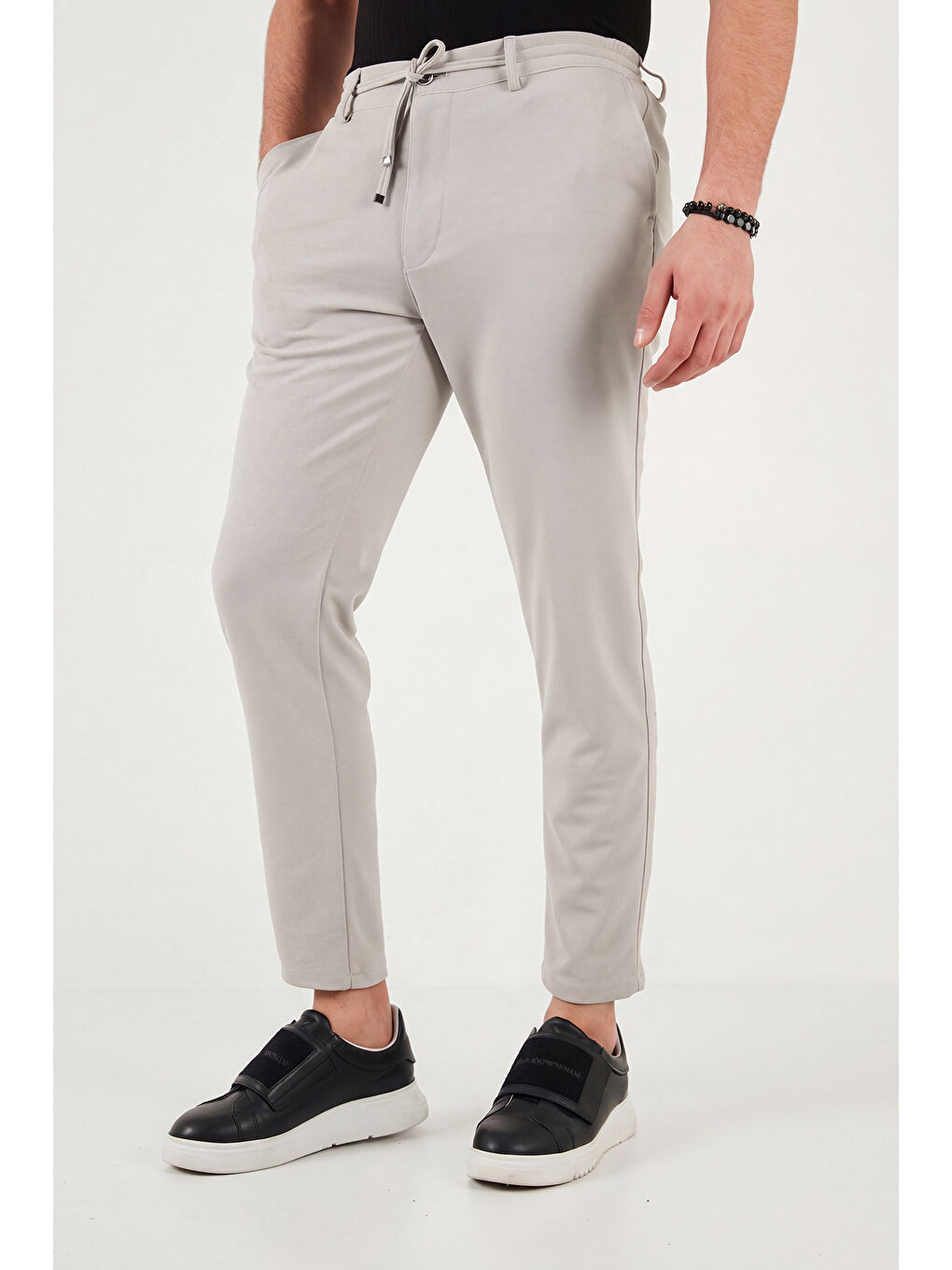 Bej Slim Fit Normal Bel Daralan Paça Pantolon 6843654-3