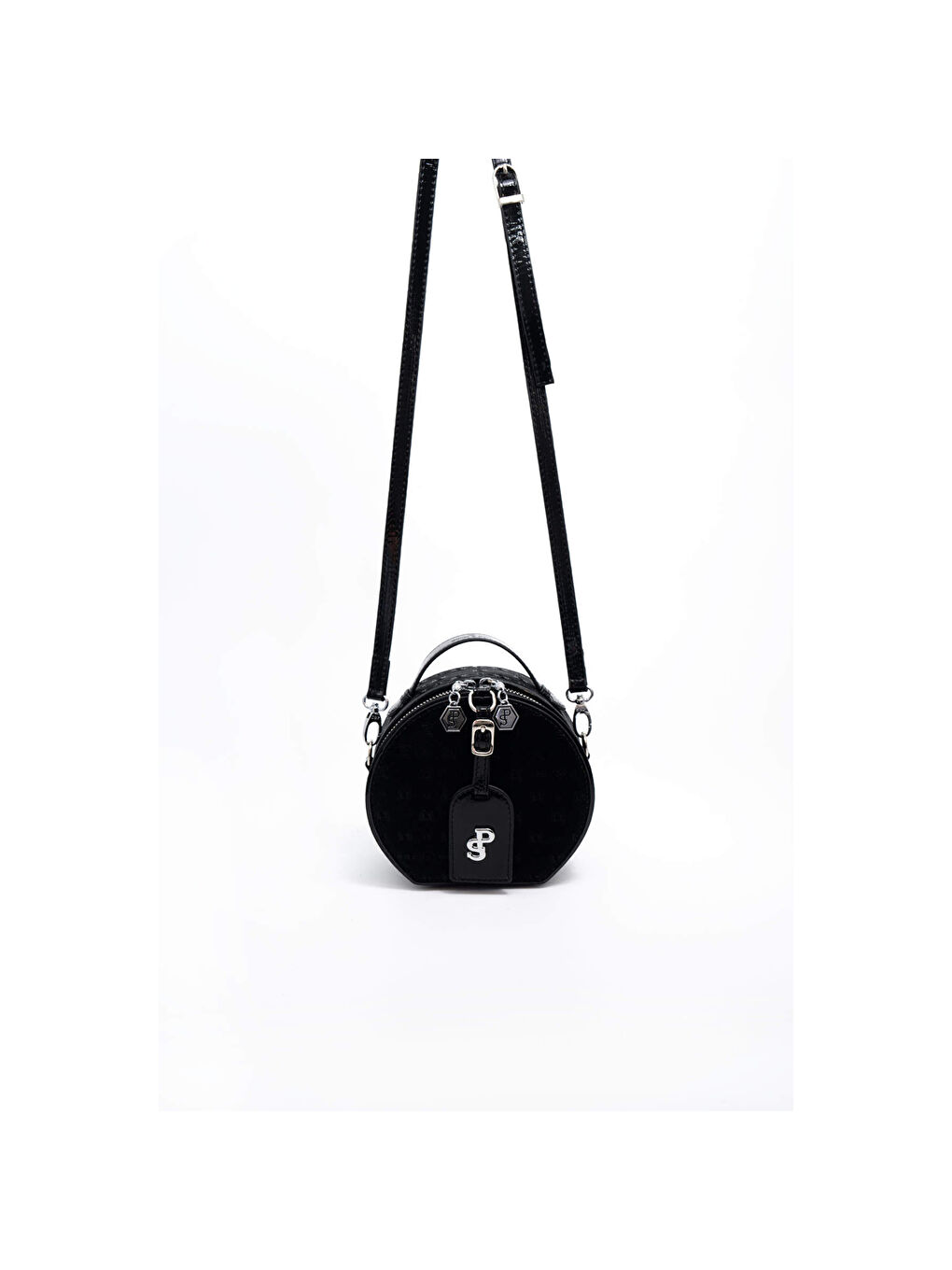 Siyah Kadın Çapraz Çanta 1163-45912 SILVER POLO ÇAPRAZ BAYAN ÇANTASI M158 SİYAH-RUGAN SİYAH-2