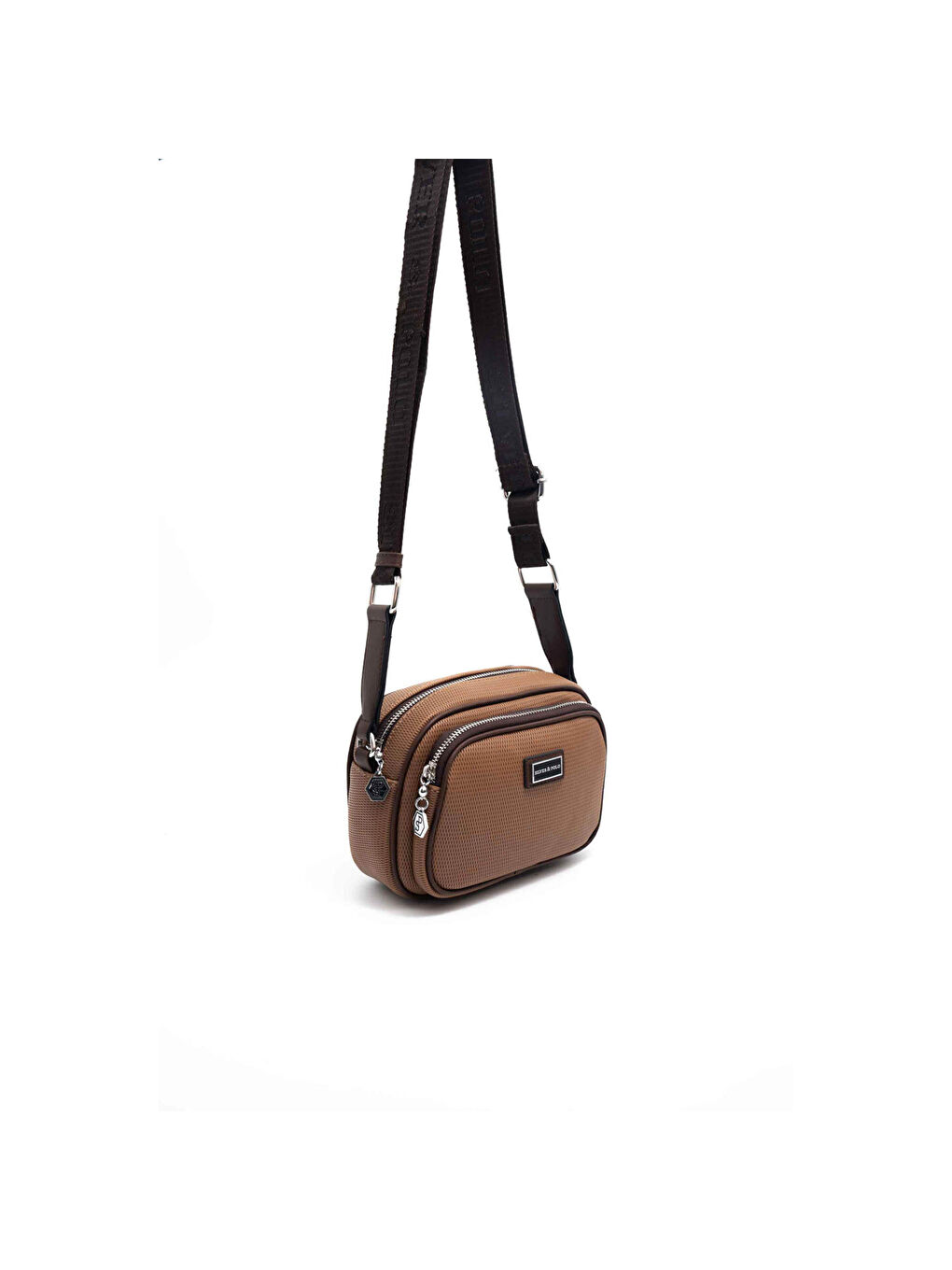 Kahverengi Kadın Çapraz Çanta 1111-45910 SILVER POLO ÇAPRAZ BAYAN ÇANTASI M86 KARAMEL-MAT KAHVE-1