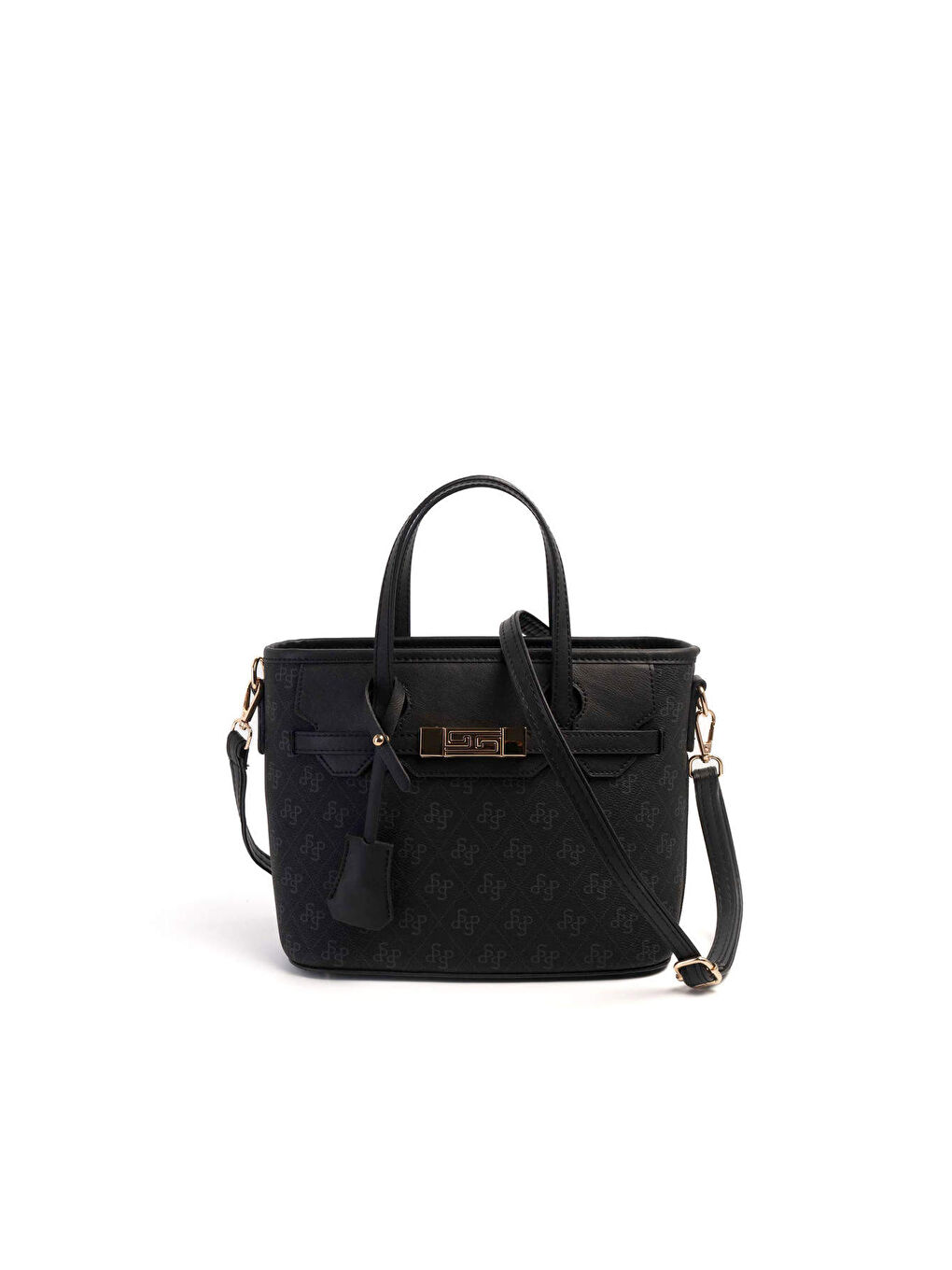 Siyah Kadın Omuz Çantası 1185-46595 SILVER POLO BAYAN ÇANTASI M178 SİYAH-MAT SİYAH-3