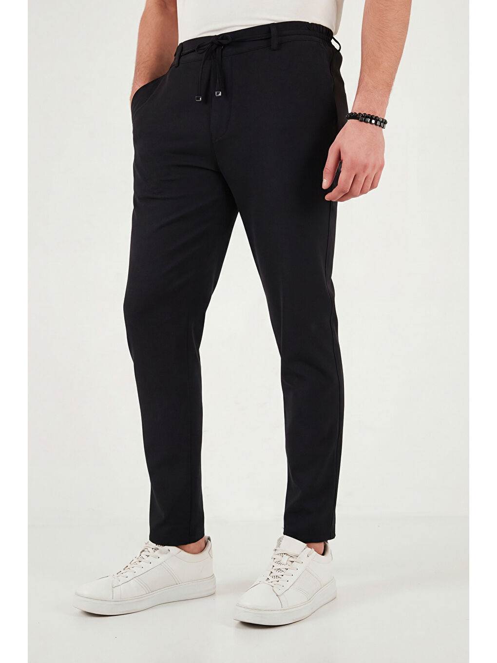 Siyah Slim Fit Normal Bel Daralan Paça Pantolon 6843660-3