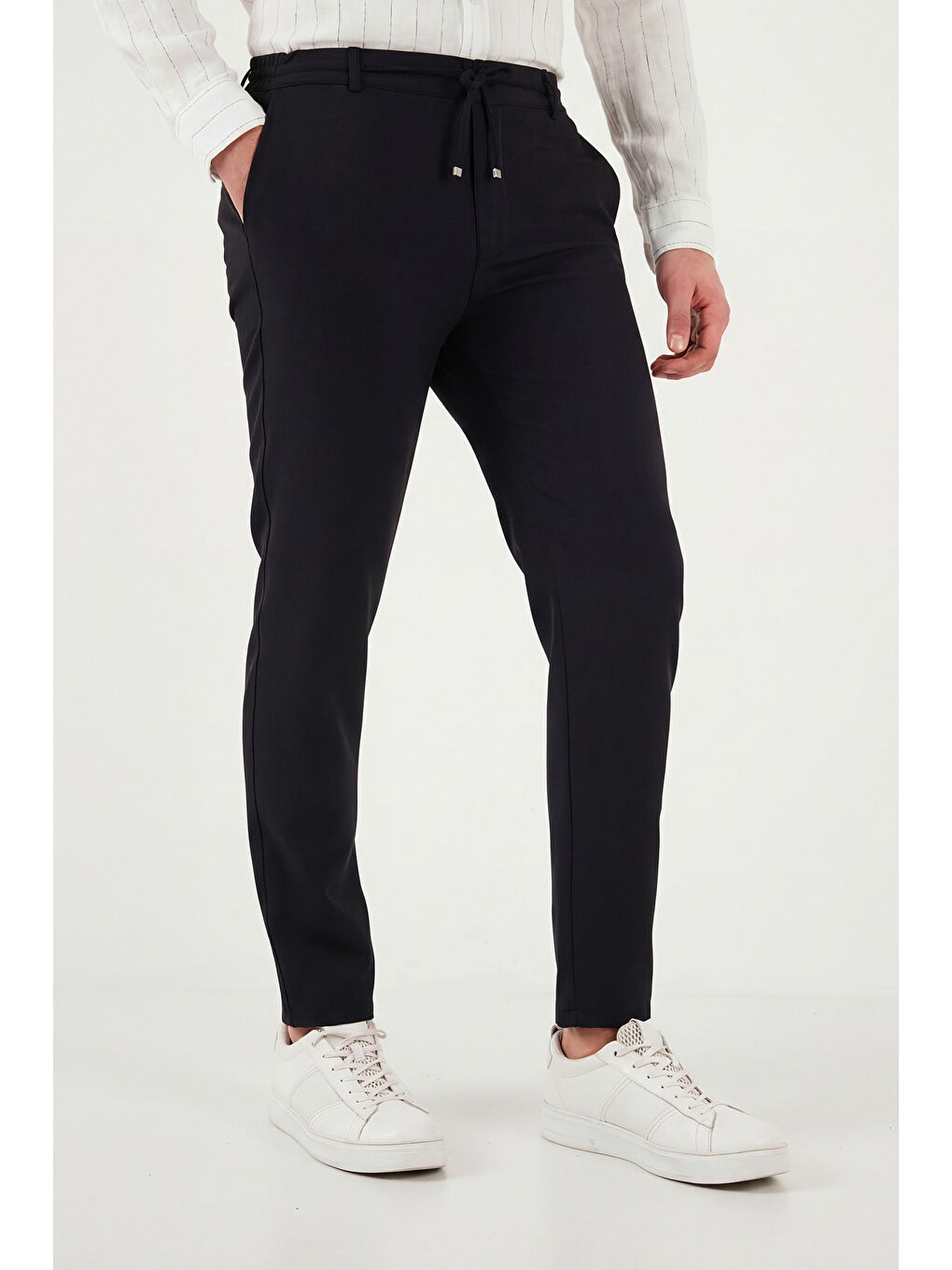 Siyah Slim Fit Normal Bel Daralan Paça Pantolon 6843660-4