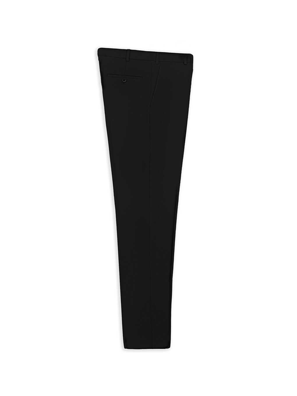 Siyah Slim Fit Dar Kesim Yünlü Klasik Kumaş Pantolon-6