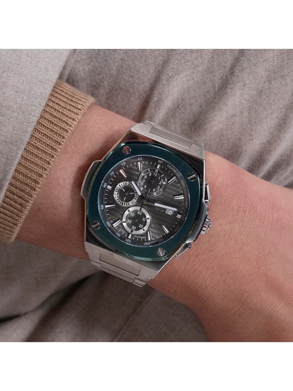 Gri GCY99022G5MF Erkek Kol Saati-6