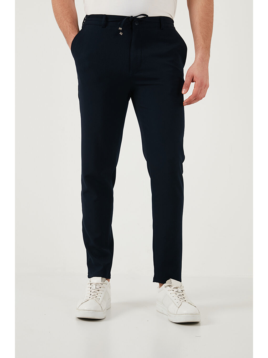 Lacivert Slim Fit Normal Bel Daralan Paça Pantolon 6843660-3