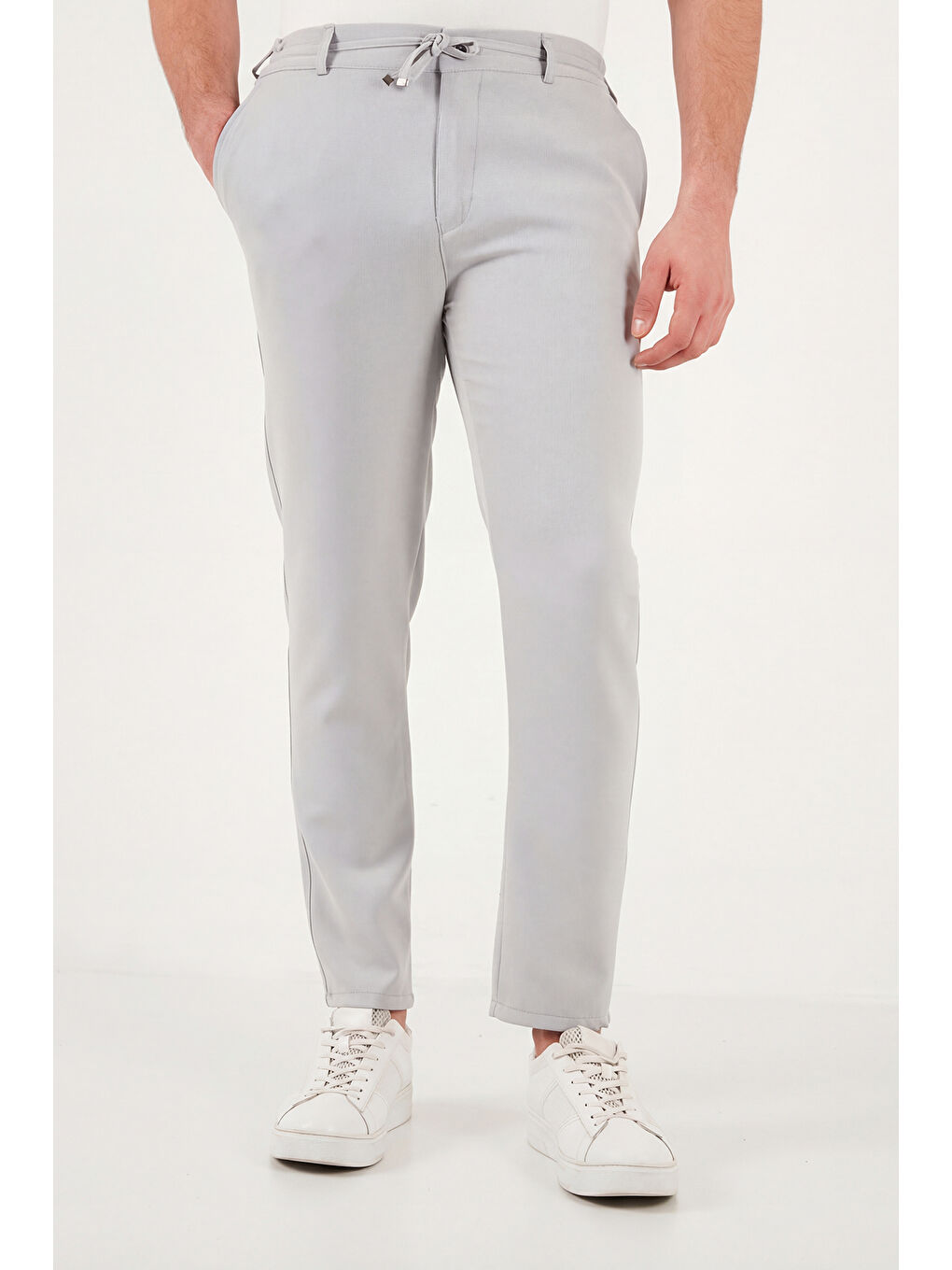 Bej Slim Fit Normal Bel Daralan Paça Pantolon 6843660-3