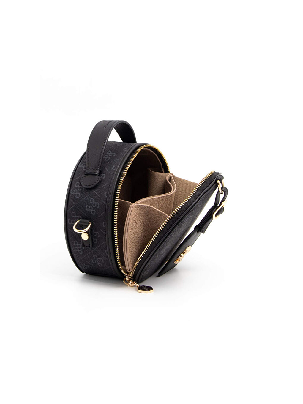 Siyah Kadın Çapraz Çanta 1163-45630 SILVER POLO ÇAPRAZ BAYAN ÇANTASI M178 SİYAH-MAT SİYAH-4