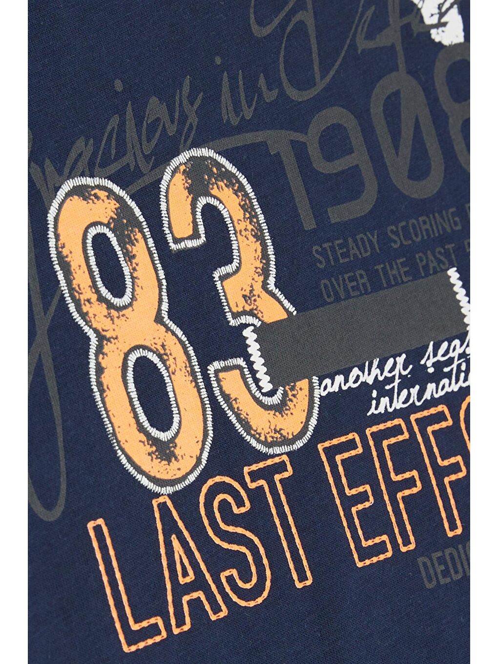 Erkek Çocuk Şortlu Takım Yazı Baskılı Cepli Bağcık Aksesuarlı Lacivert (8-14 Yaş)-5