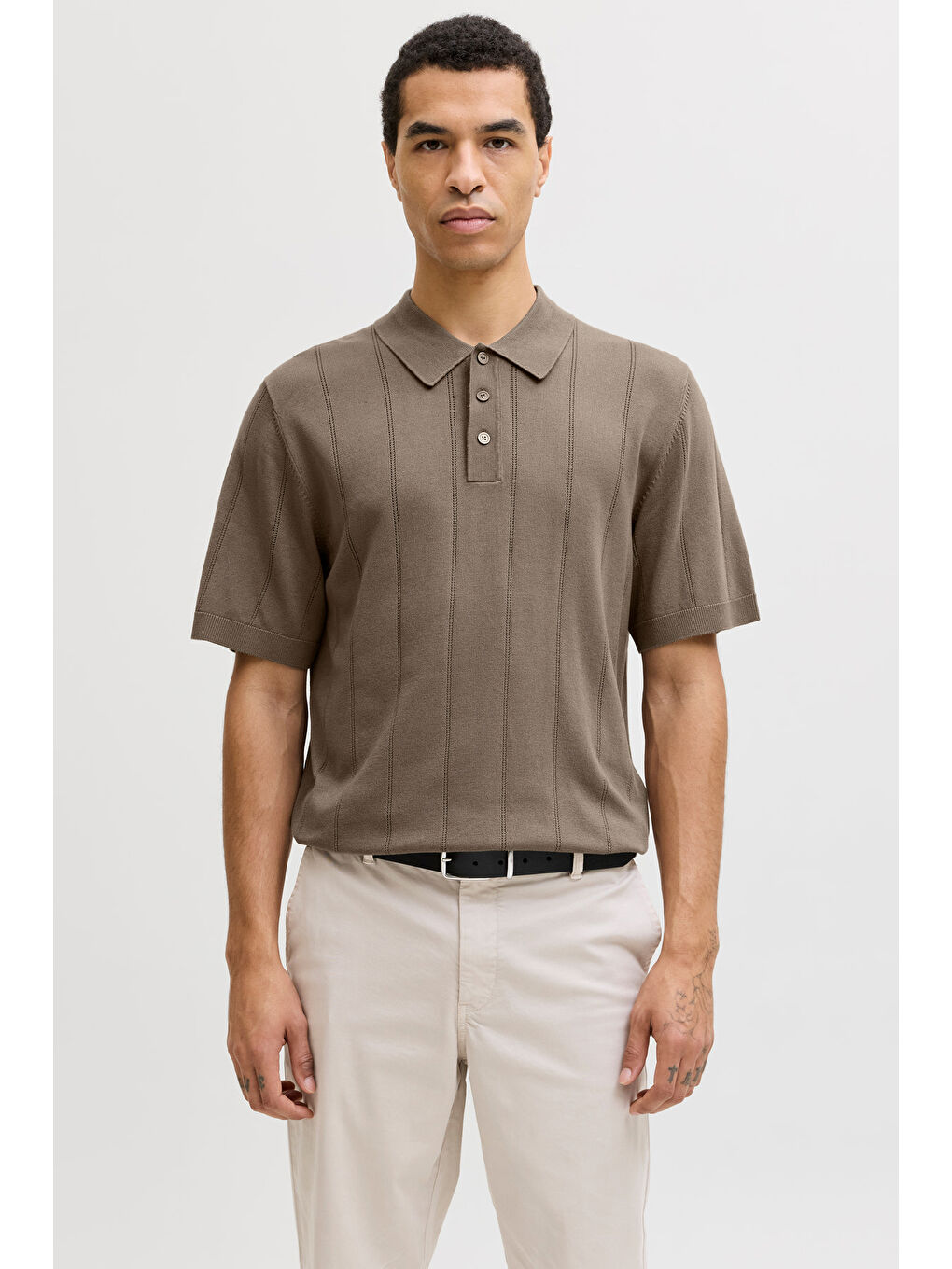 Kahverengi Premium Jprblawilliam Regular Fit Düğmeli Polo Yaka T Shirt 12291042