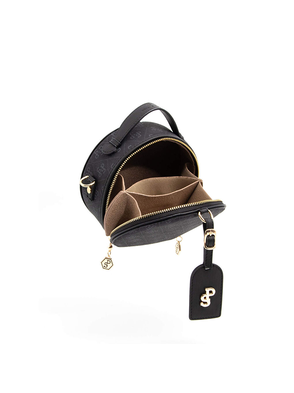 Siyah Kadın Çapraz Çanta 1163-45630 SILVER POLO ÇAPRAZ BAYAN ÇANTASI M178 SİYAH-MAT SİYAH-5