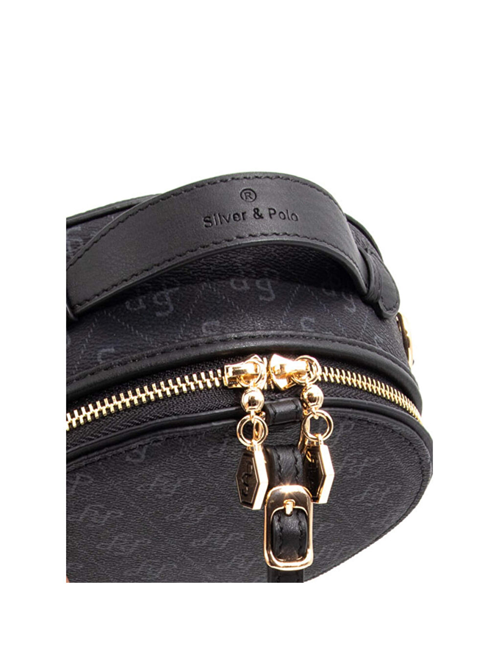 Siyah Kadın Çapraz Çanta 1163-45630 SILVER POLO ÇAPRAZ BAYAN ÇANTASI M178 SİYAH-MAT SİYAH-6