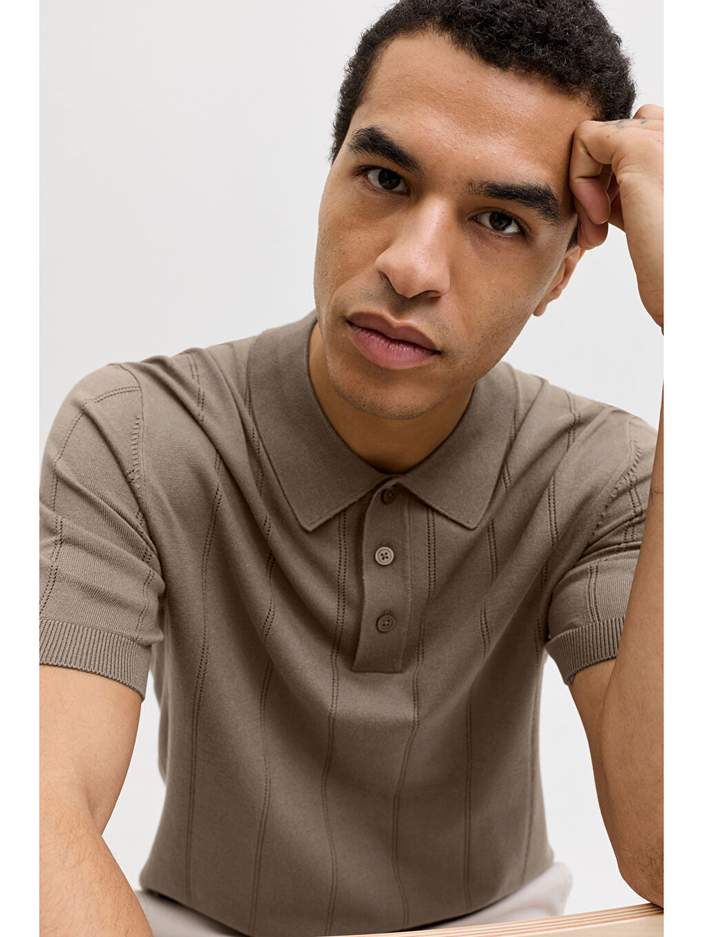 Kahverengi Premium Jprblawilliam Regular Fit Düğmeli Polo Yaka T Shirt 12291042-2