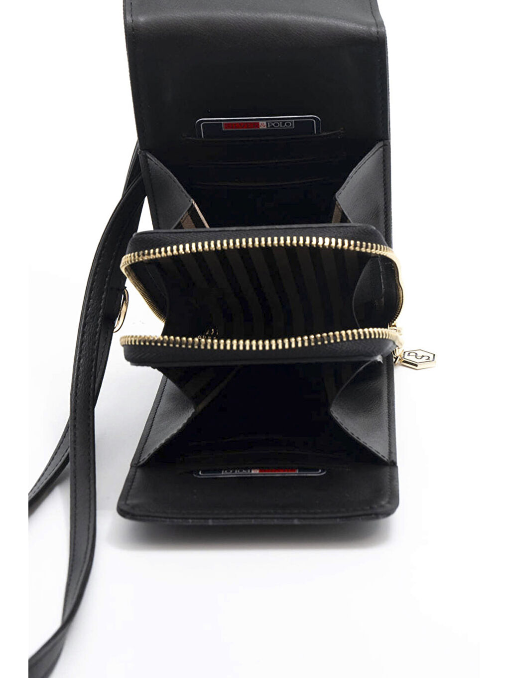 Siyah Kadın Portföy Çantası 1145-45708 SILVER POLO BAYAN PORTFÖY M178 SİYAH-MAT SİYAH-4