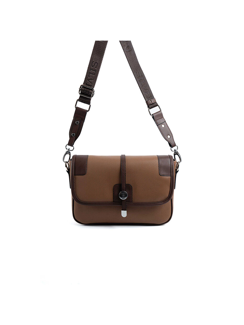 Kahverengi Kadın Çapraz Çanta 1182-48034 SILVER POLO ÇAPRAZ BAYAN ÇANTASI M86 KARAMEL-MAT KAHVE