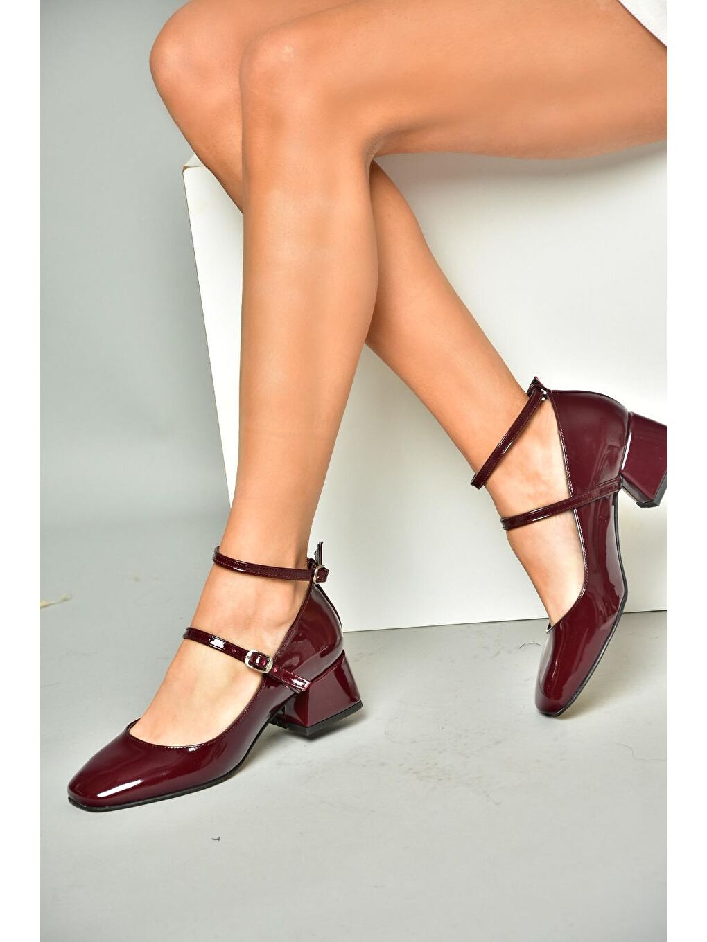 Fox Shoes Bordo R6540372 Bordo Kadın Topuklu Ayakkabı