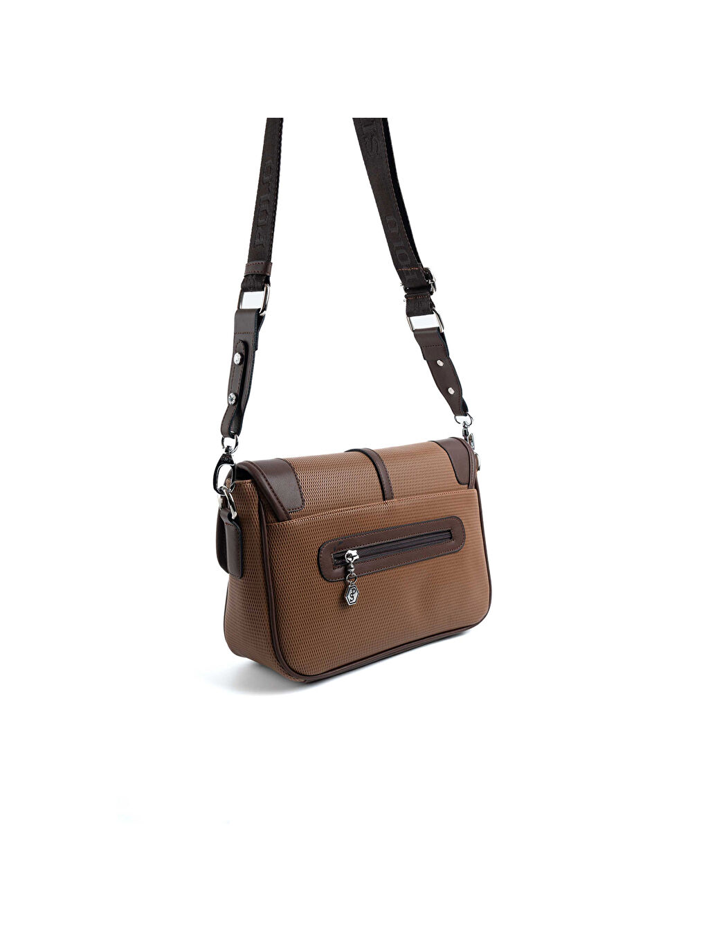 Kahverengi Kadın Çapraz Çanta 1182-48034 SILVER POLO ÇAPRAZ BAYAN ÇANTASI M86 KARAMEL-MAT KAHVE-3
