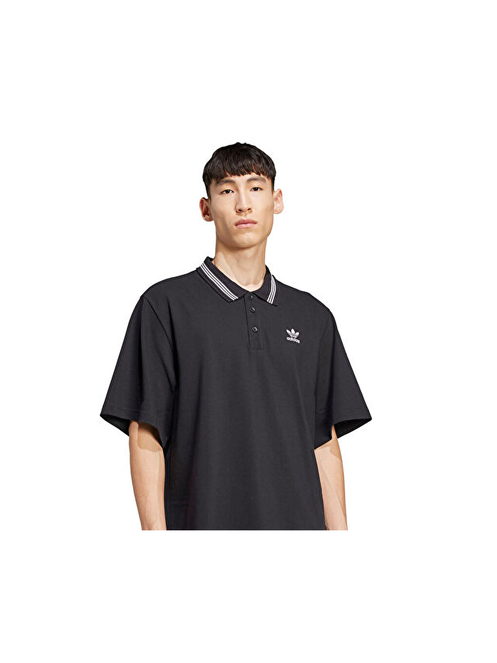 Loose Polo Erkek Günlük Tişört Jw5897 Siyah-3