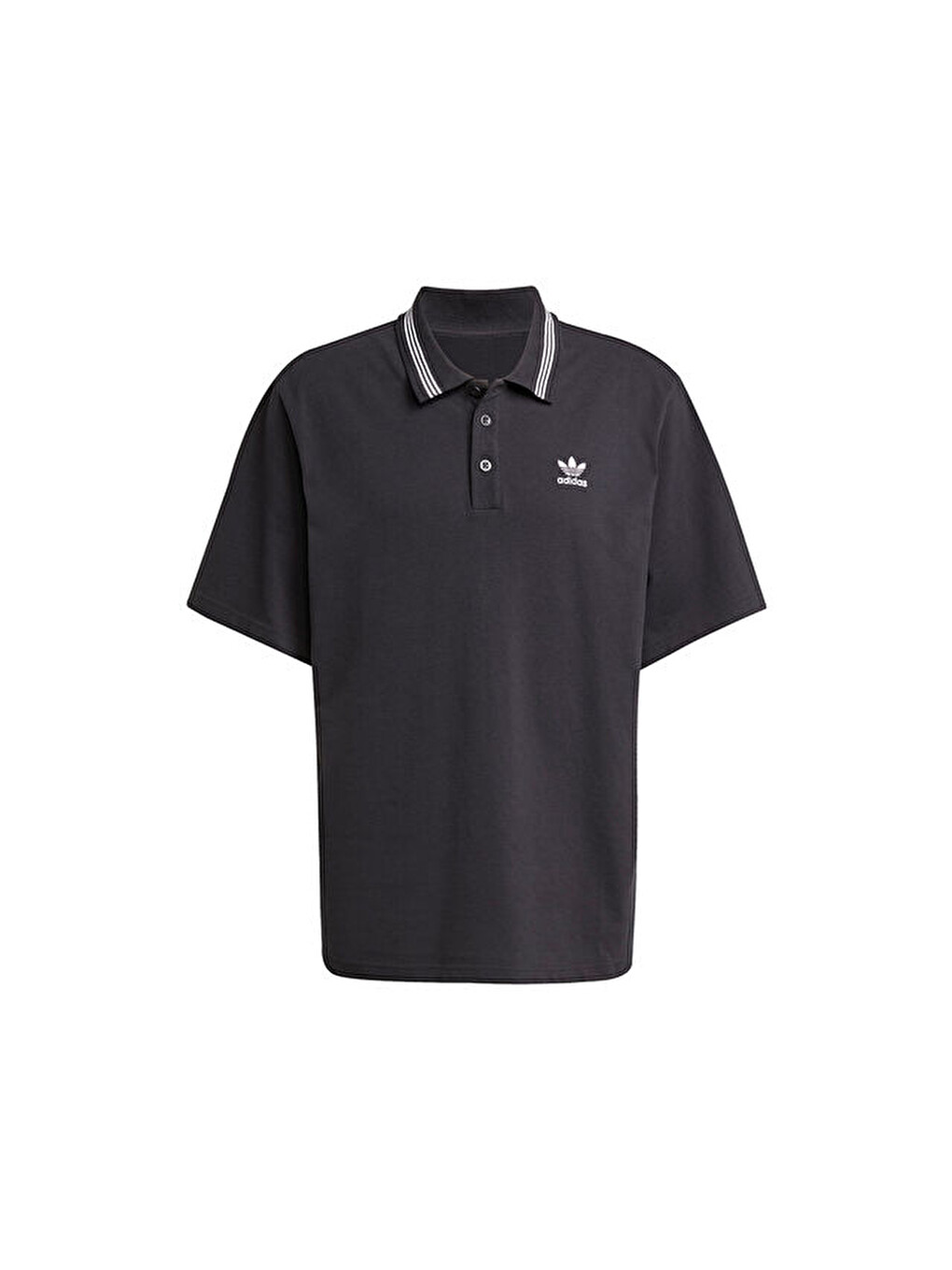 Loose Polo Erkek Günlük Tişört Jw5897 Siyah-5