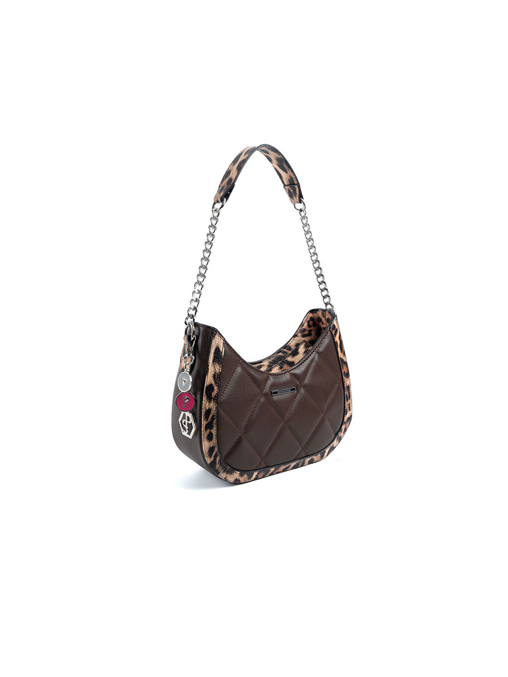Kahverengi Kadın Omuz Çantası 1168-48041 SILVER POLO BAYAN ÇANTASI M105 KAHVE-MAT LEOPAR TABA-1