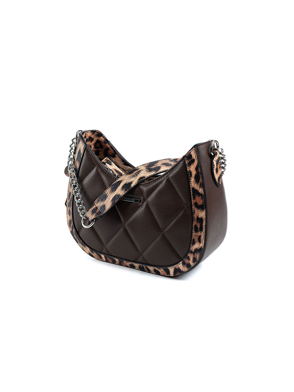 Kahverengi Kadın Omuz Çantası 1168-48041 SILVER POLO BAYAN ÇANTASI M105 KAHVE-MAT LEOPAR TABA-5