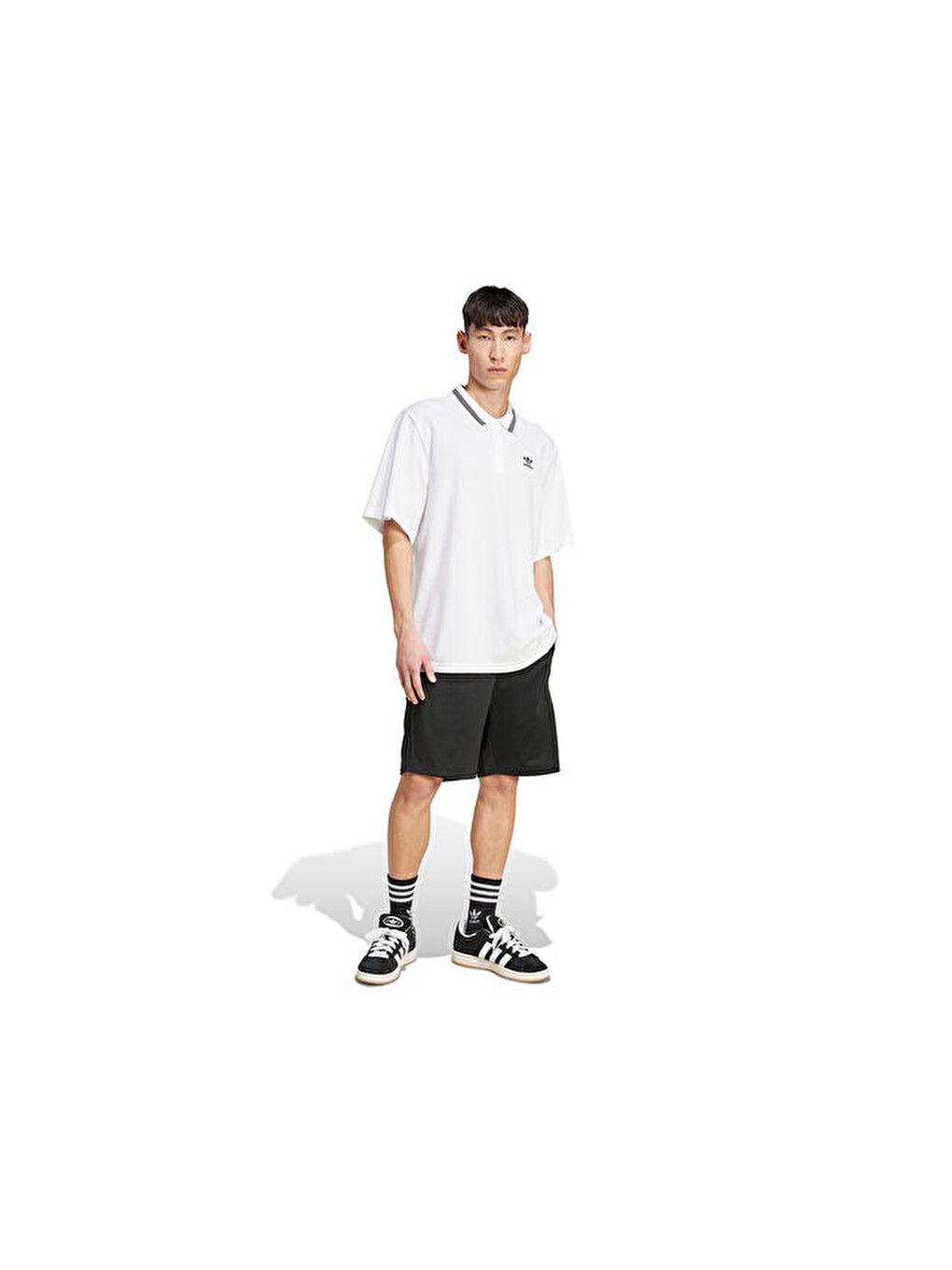 Loose Polo Erkek Günlük Tişört Jw5898 Beyaz-2