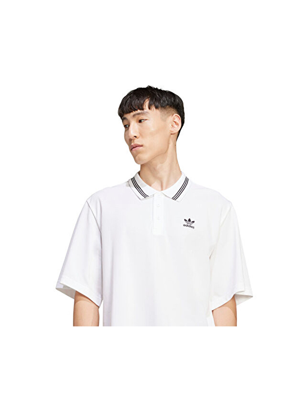 Loose Polo Erkek Günlük Tişört Jw5898 Beyaz-3