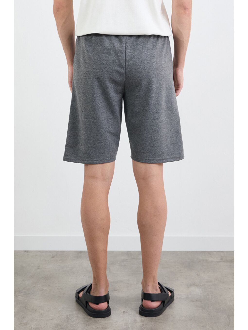 Antrasit Energy Zone Baskılı Çift Cepli Şort-3