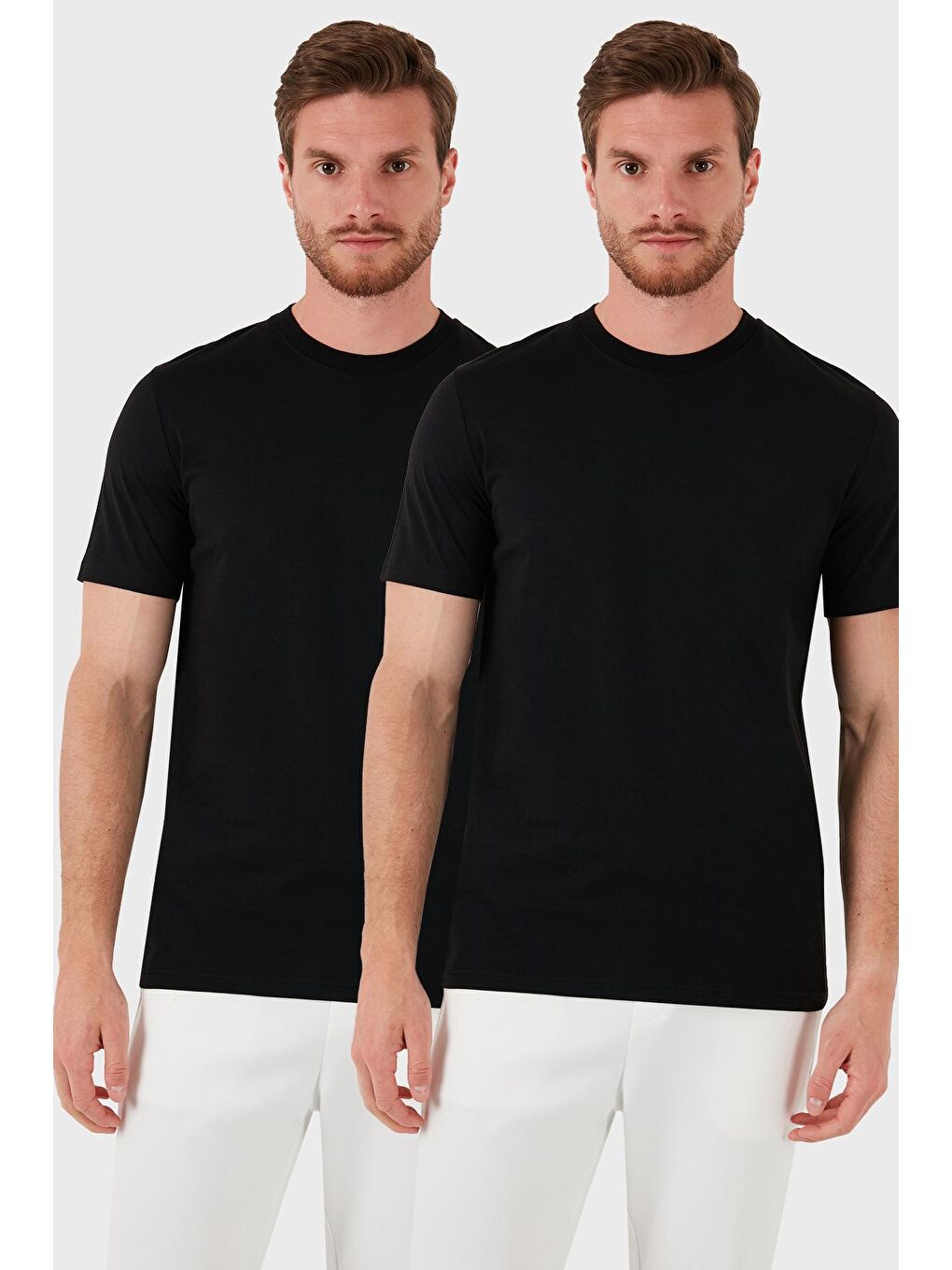 Buratti Siyah Pamuklu Regular Fit 2'li Basic T Shirt 59020202