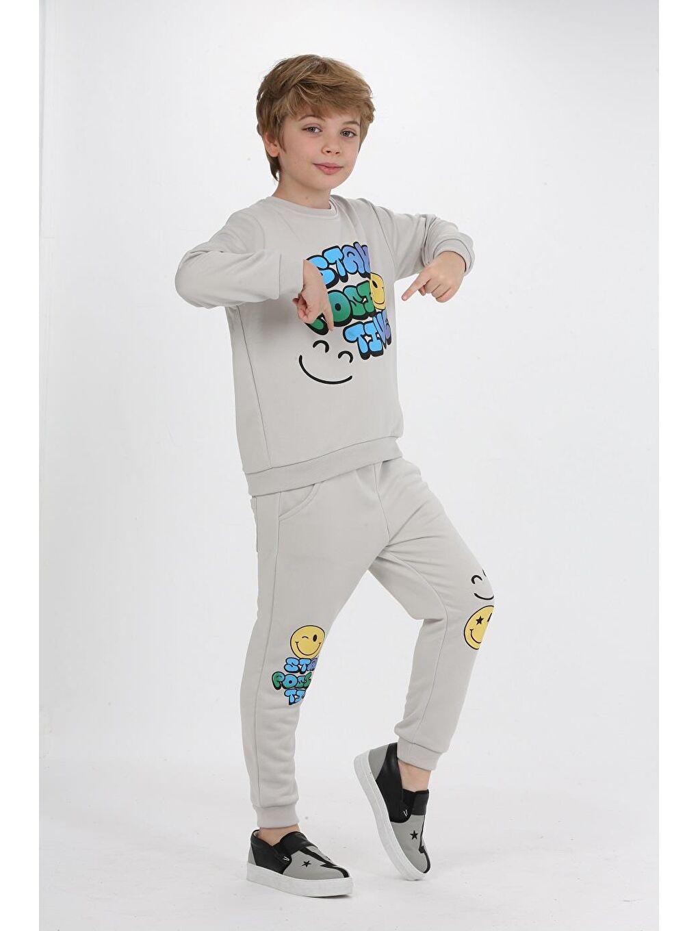 Gri Stay Positive Grey Erkek Çocuk Alt-Üst Takım LP-23WIN-044-1