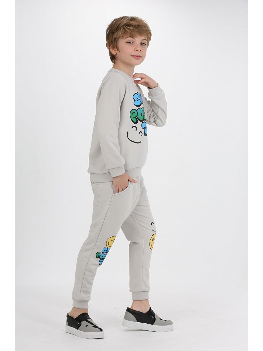 Gri Stay Positive Grey Erkek Çocuk Alt-Üst Takım LP-23WIN-044-3