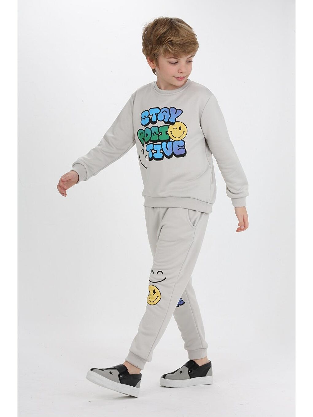 Gri Stay Positive Grey Erkek Çocuk Alt-Üst Takım LP-23WIN-044-5