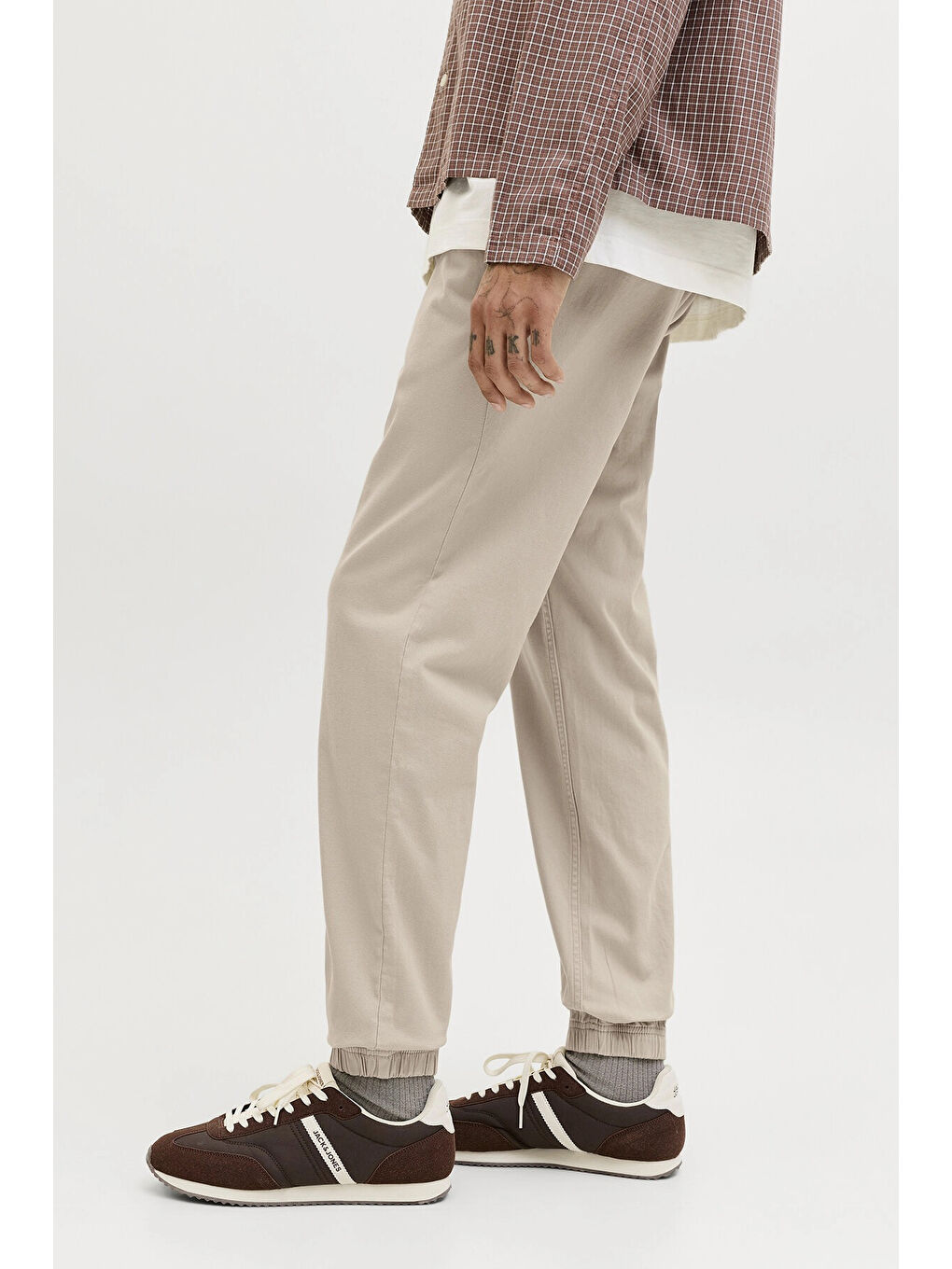 Bej Pants Studio Jpstgordon Pamuklu Regular Fit Eşofman Altı 12288471-2