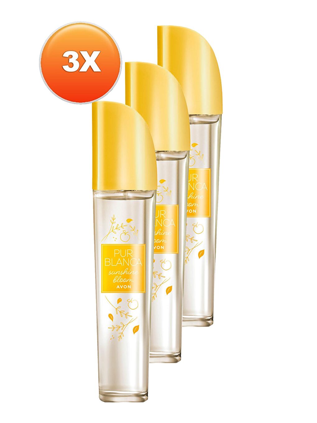 AVON Renksiz Pur Blanca Sunshine Bloom Kadın Parfüm Edt 50 Ml. Üçlü Set - 1