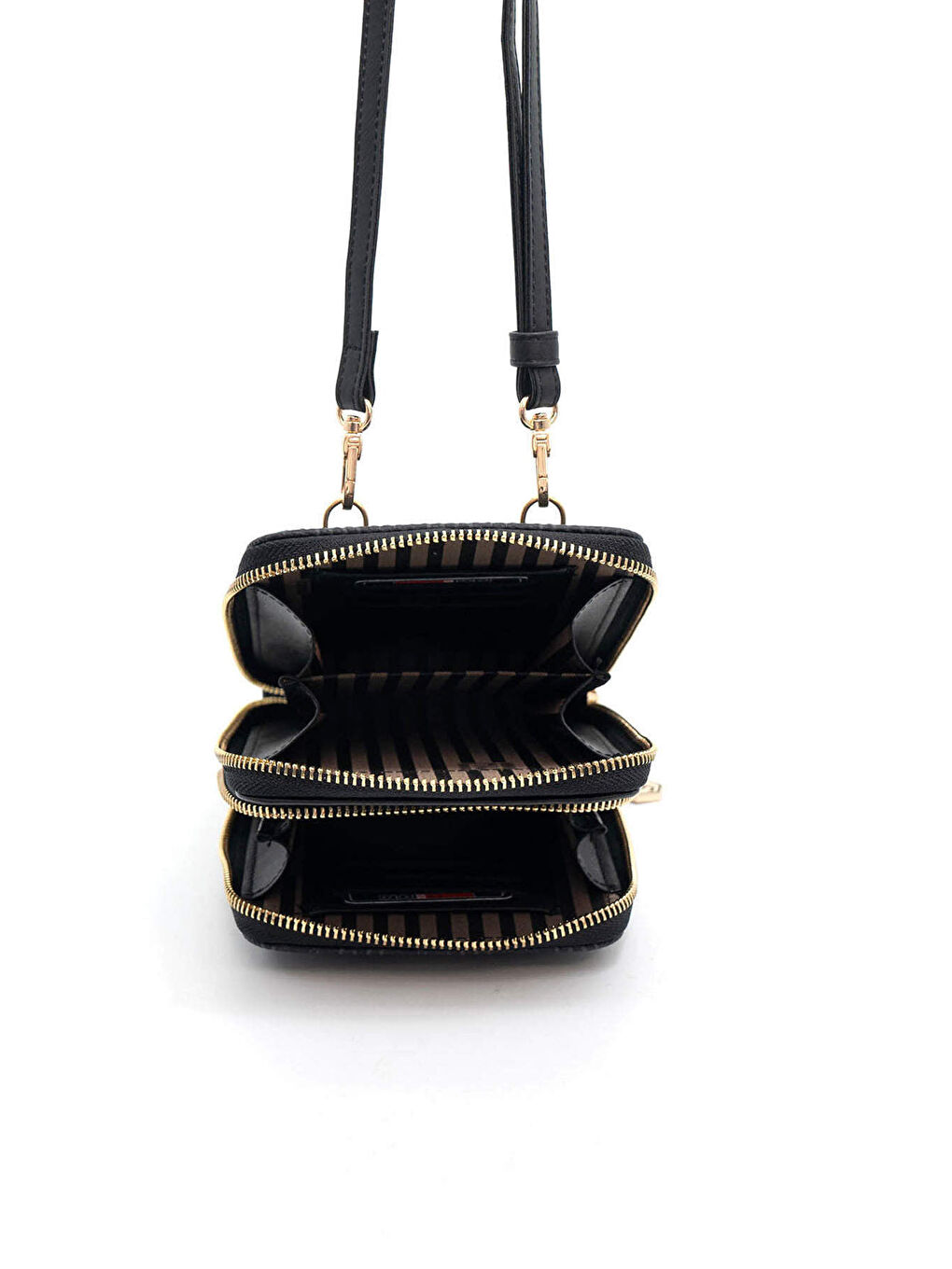 Siyah Kadın Portföy Çantası 1011-45696 SILVER POLO BAYAN PORTFÖY M178 SİYAH-MAT SİYAH-4