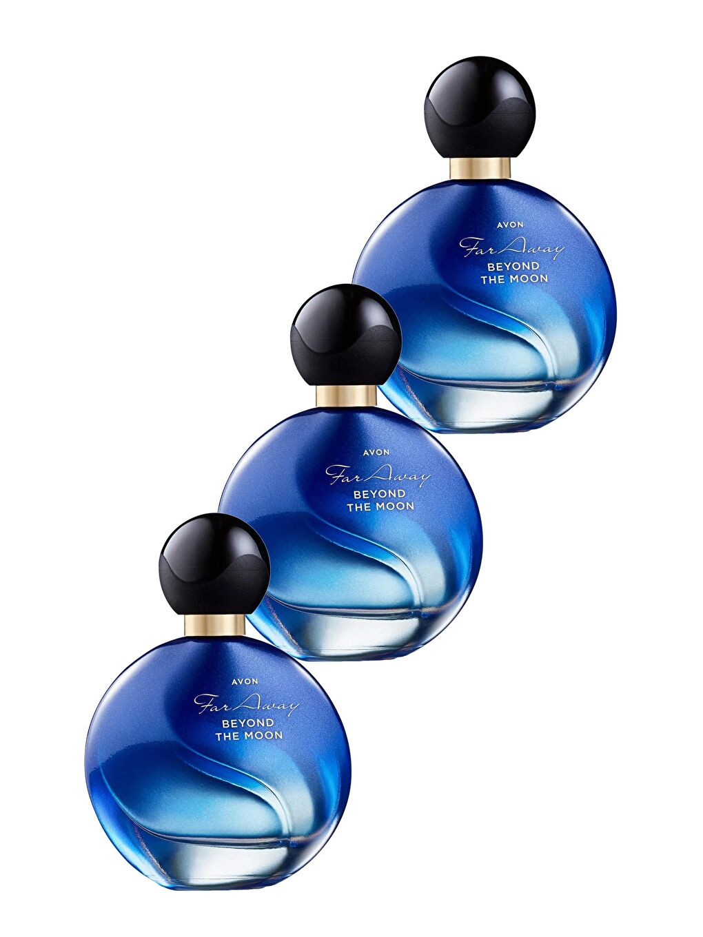 AVON Renksiz Far Away Beyond The Moon Kadın Parfüm Edp 50 Ml. Üçlü Set