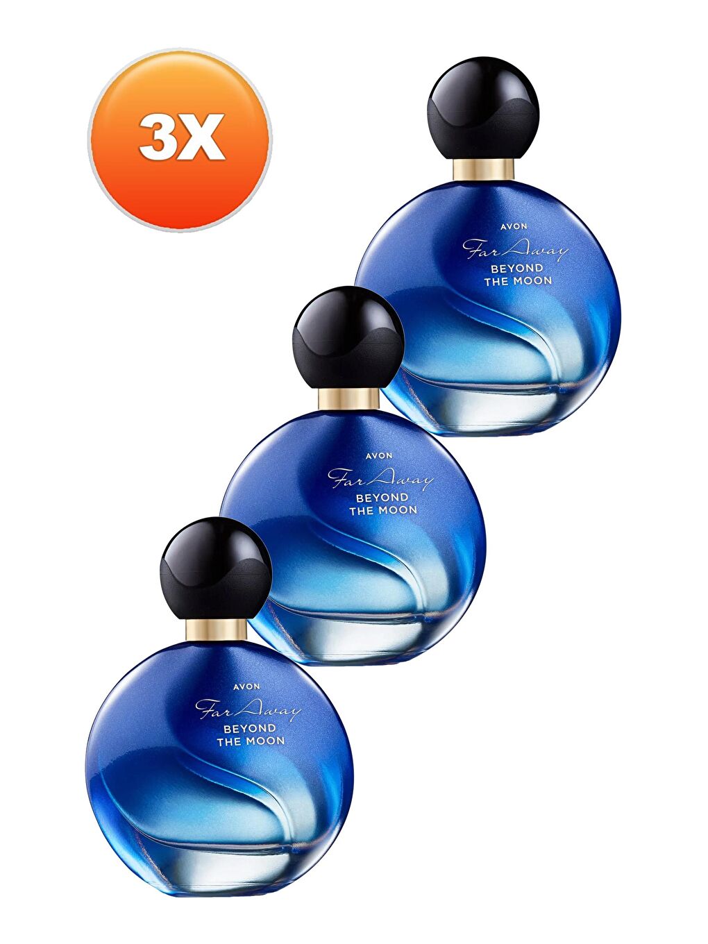 AVON Renksiz Far Away Beyond The Moon Kadın Parfüm Edp 50 Ml. Üçlü Set - 1