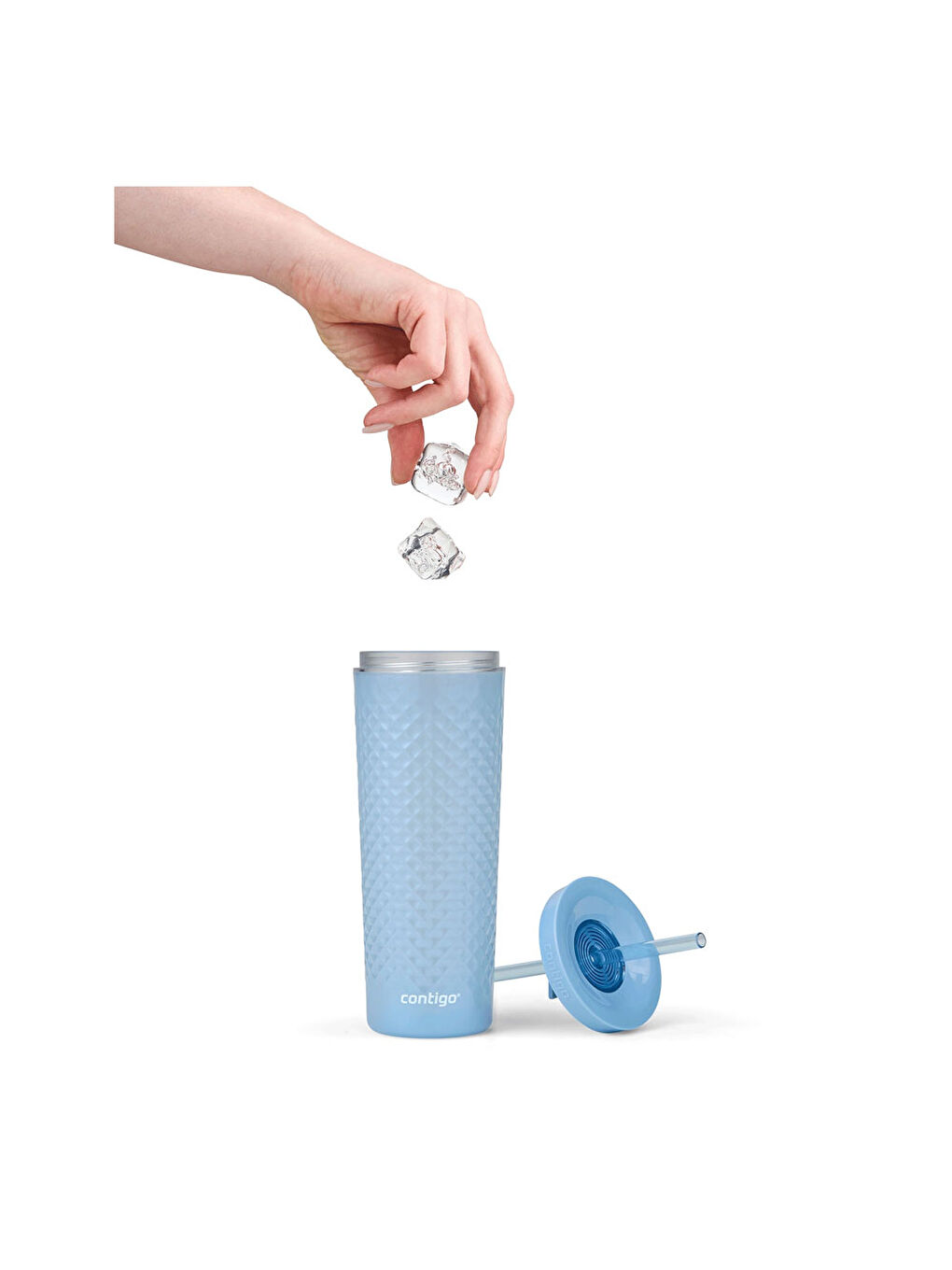 Renksiz Autoclose Tumbler 590ml Mavi 2213220-3