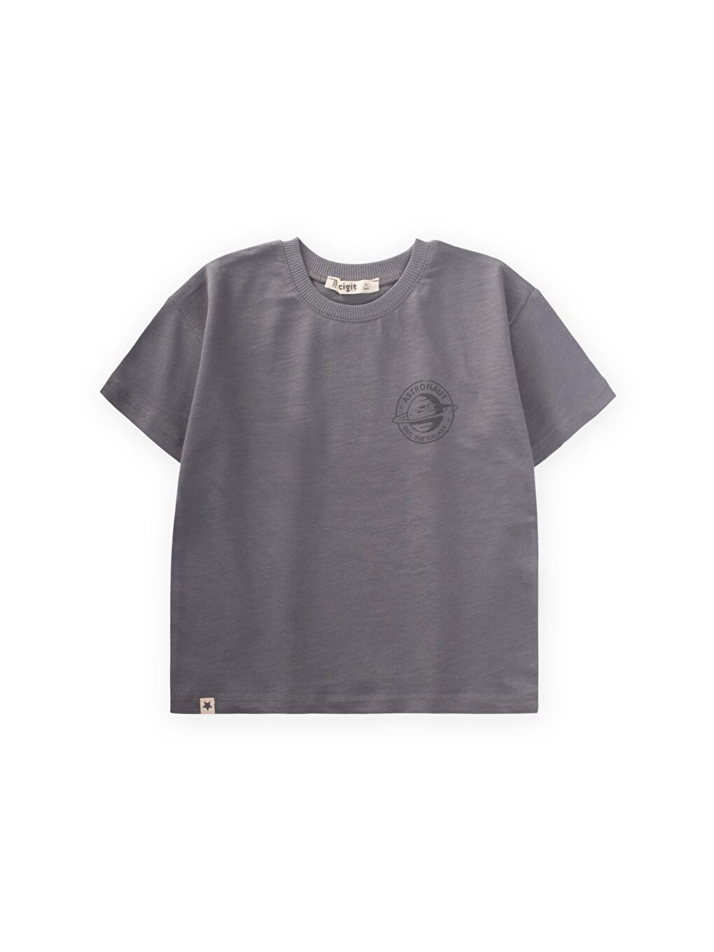 Gri Erkek Çocuk Baskılı Tişört