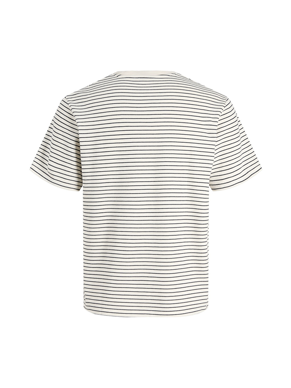 Ekru Essentials Jjedover Pamuklu Relaxed Fit Çizgili Tişört 12288015-6