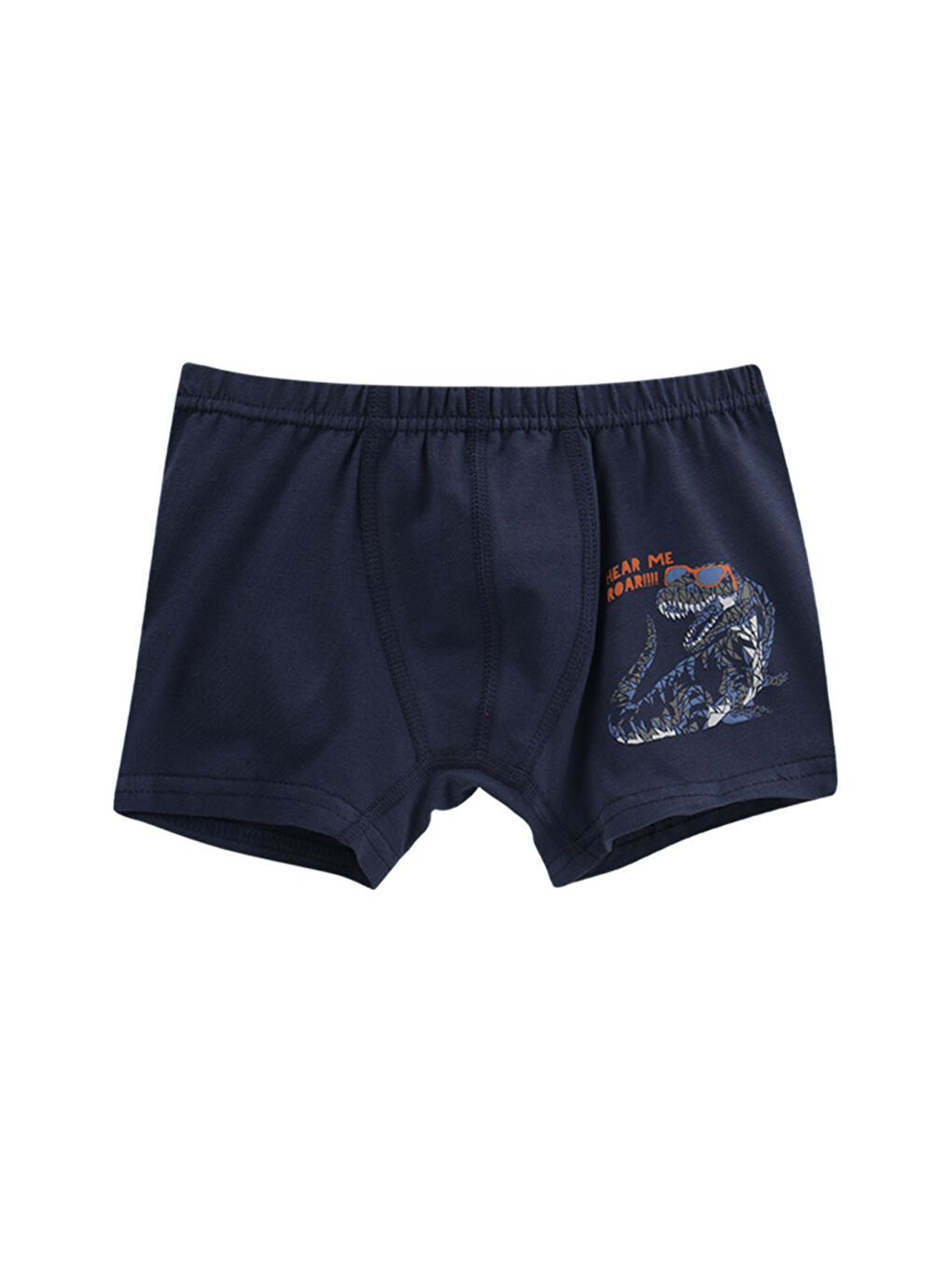 Erkek Çocuk Lacivert Pamuklu Boxer 5'Li Paket-4