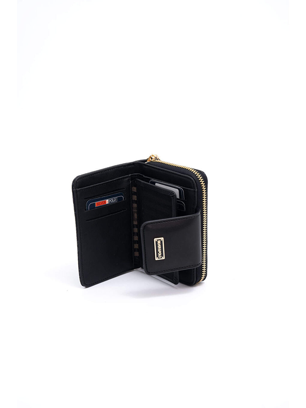 Kadın Siyah Baskılı Cüzdan 935-45687 SILVER POLO BAYAN PORTFÖY M178 SİYAH-MAT SİYAH-3