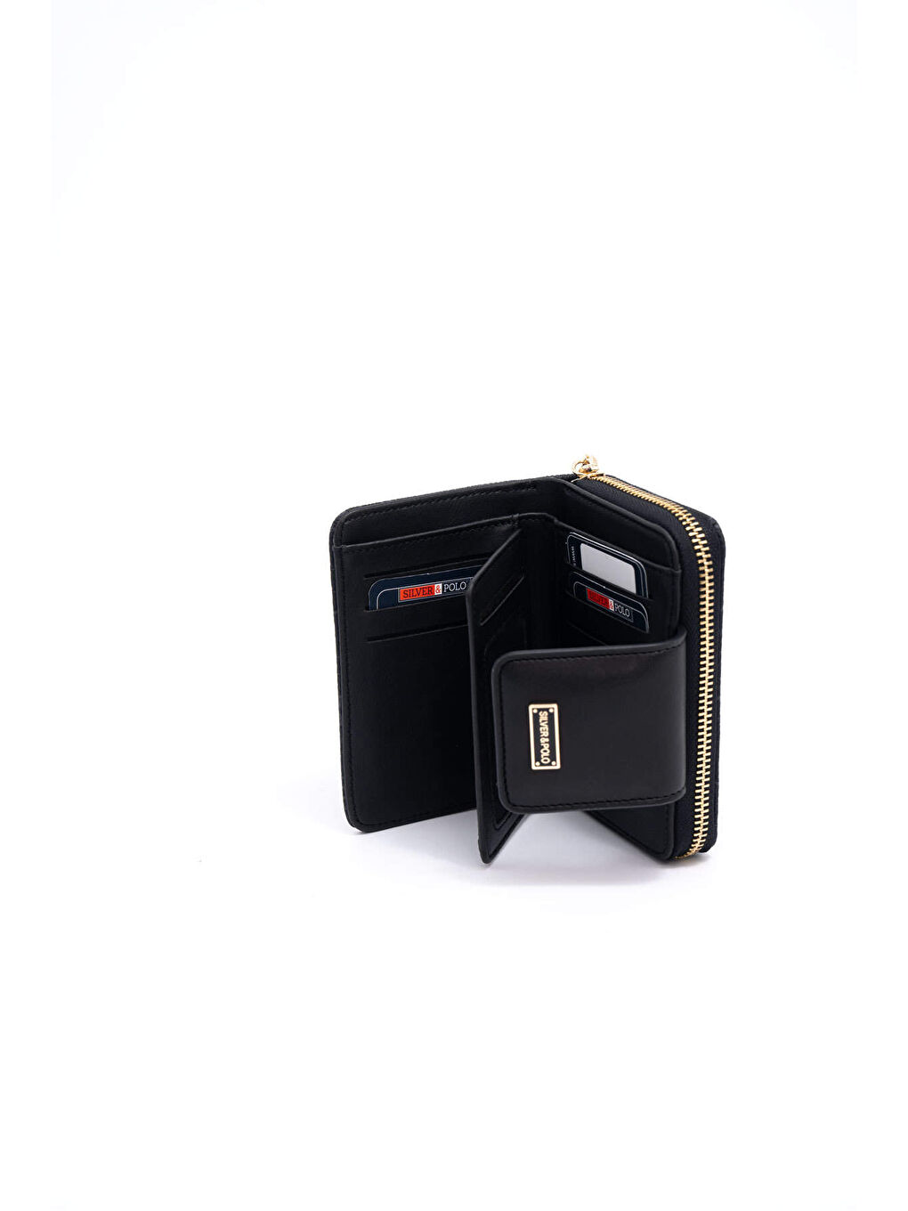 Kadın Siyah Baskılı Cüzdan 935-45687 SILVER POLO BAYAN PORTFÖY M178 SİYAH-MAT SİYAH-4