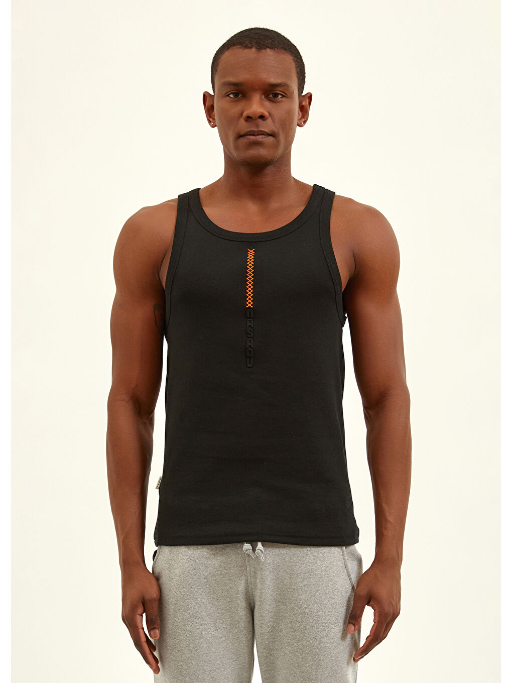 NSQ Aktif Esnek Kolsuz Tişört   Siyah