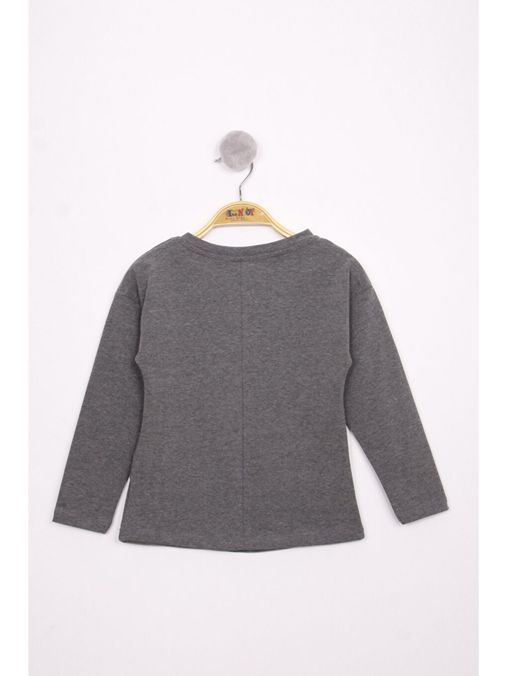Antrasit Kız Çocuk Boynuzlu Sweatshırt-1